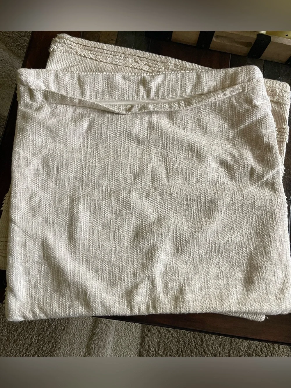 Two Pottery Barn Handwoven Textured Pillow Covers
